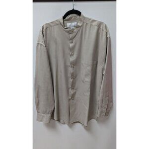 Rinnovato Light Tan Silk Button Up Shirt